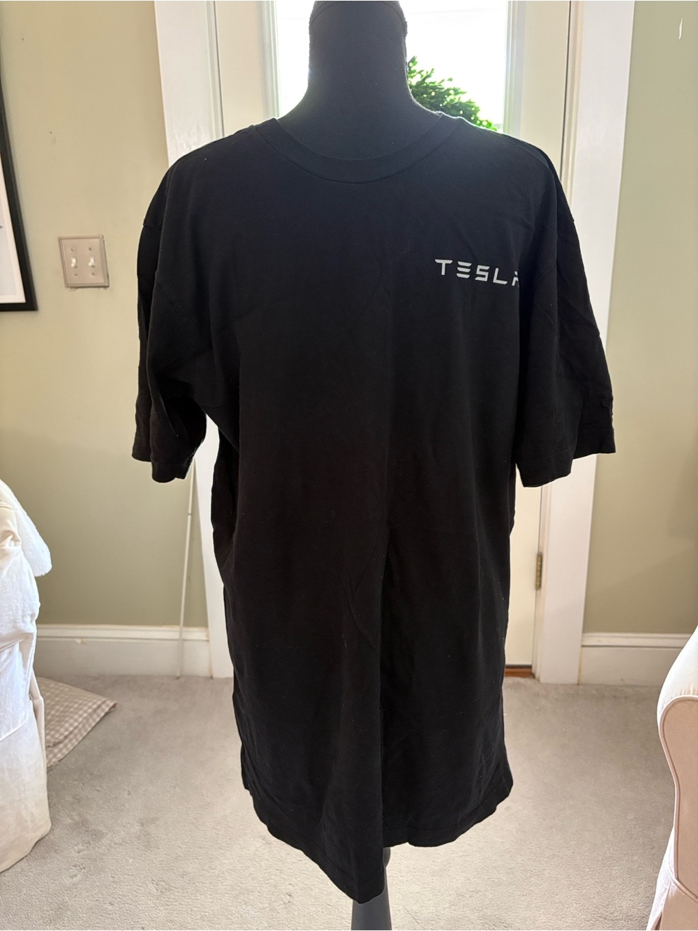 Tesla Black Short-Sleeve Logo Tee